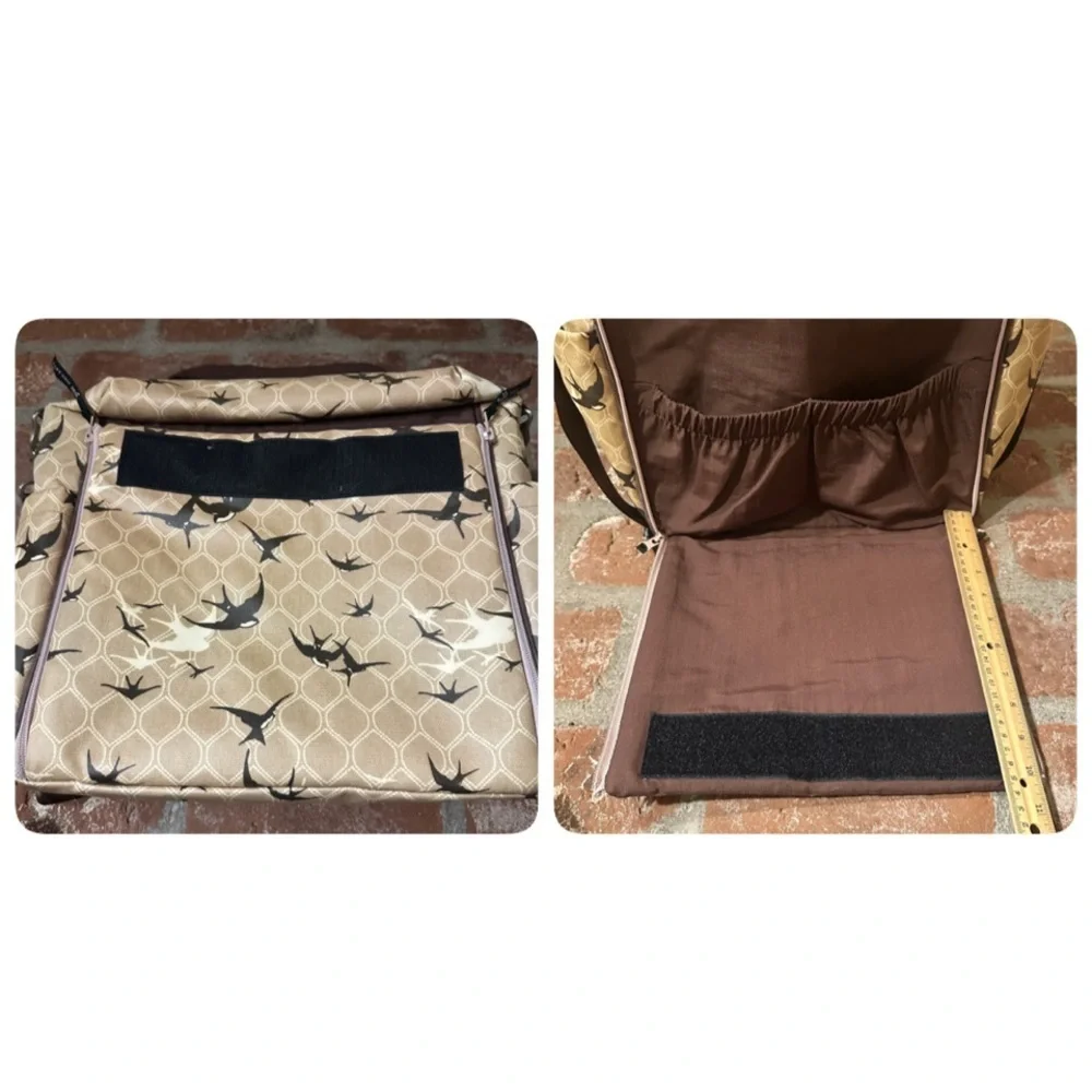 Petunia Pickle Bottom Diaper Bag Coated Canvas Swallow Bird Design One Strap